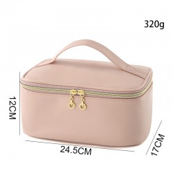 Amazon hot selling PU makeup bag, large capacity women's cosmetics storage bag, portable travel tote