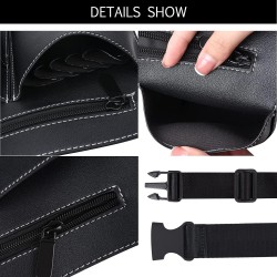 Hairdresser Scissor Bag, Barber PU Leather Waist Pouch, Professional Hairdressing Tools Storage Holster with Waist Belt, Hair Salon Scissor Storage Waist Bag for Hairstylist