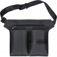 Hairdresser Scissor Bag, Barber PU Leather Waist Pouch, Professional Hairdressing Tools Storage Holster with Waist Belt, Hair Salon Scissor Storage Waist Bag for Hairstylist