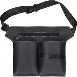 Hairdresser Scissor Bag, Barber PU Leather Waist Pouch, Professional Hairdressing Tools Storage Holster with Waist Belt, Hair Salon Scissor Storage Waist Bag for Hairstylist