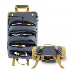 Tool Organizer Bag Tool Roll Up Bag w/Detachable Pockets. Gifts for Him Roll Up Tool Bag Organizer for Mechanic Tool Bag Small Car Portable Tool Bag Roll Up Tool Roll Bag Organizer