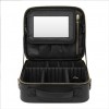 Organizer DIY Dividers Travel makeup bag with led mirror Cosmetic Train Case 