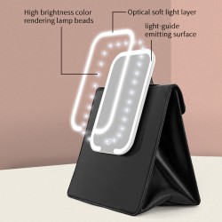 Adjustable Dividers Light-Up Mirror Makeup Bag Cosmetic Travel Bag for Toiletries 